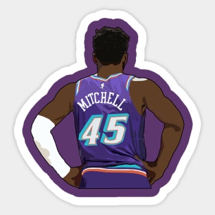 Donovan Mitchell Throwback Utah Jazz Sticker